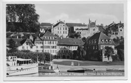 Morat, La Rive et Terrasse de l `Hotel de la Croix- Blanche